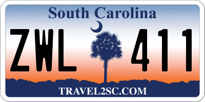 SC license plate ZWL411
