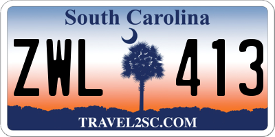SC license plate ZWL413