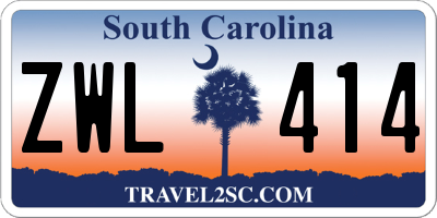 SC license plate ZWL414