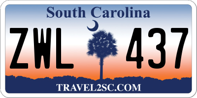 SC license plate ZWL437