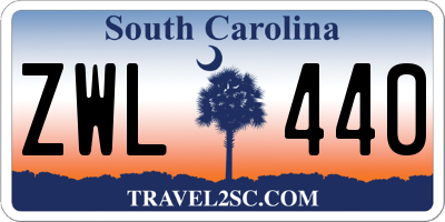 SC license plate ZWL440