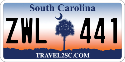 SC license plate ZWL441