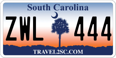SC license plate ZWL444