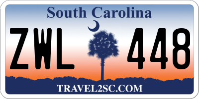 SC license plate ZWL448