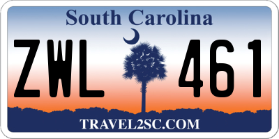 SC license plate ZWL461