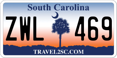 SC license plate ZWL469