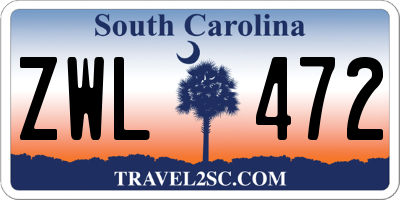 SC license plate ZWL472