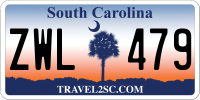 SC license plate ZWL479