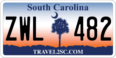 SC license plate ZWL482