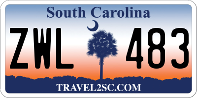 SC license plate ZWL483