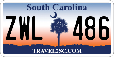 SC license plate ZWL486