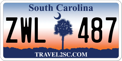 SC license plate ZWL487