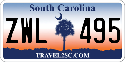SC license plate ZWL495