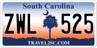 SC license plate ZWL525