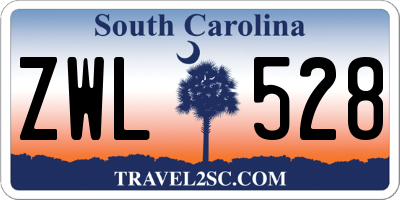 SC license plate ZWL528