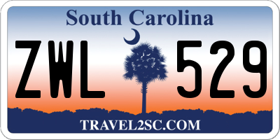 SC license plate ZWL529