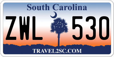 SC license plate ZWL530