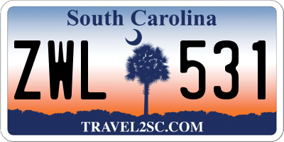 SC license plate ZWL531