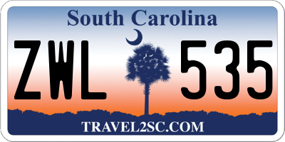 SC license plate ZWL535
