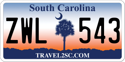 SC license plate ZWL543