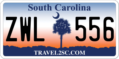 SC license plate ZWL556