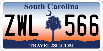 SC license plate ZWL566