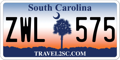 SC license plate ZWL575