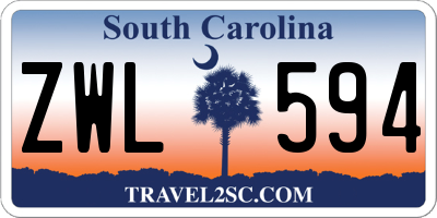SC license plate ZWL594