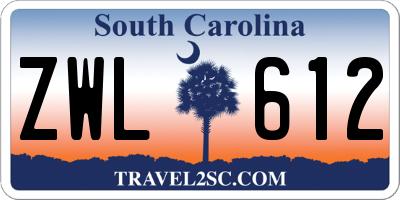 SC license plate ZWL612