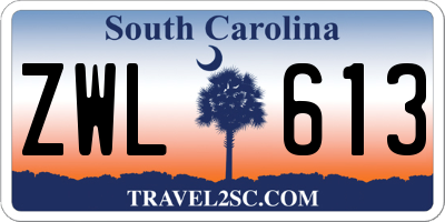 SC license plate ZWL613