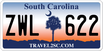 SC license plate ZWL622