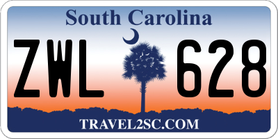 SC license plate ZWL628
