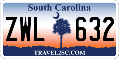 SC license plate ZWL632