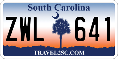 SC license plate ZWL641