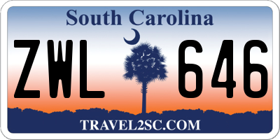 SC license plate ZWL646