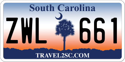 SC license plate ZWL661