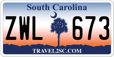 SC license plate ZWL673