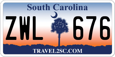 SC license plate ZWL676