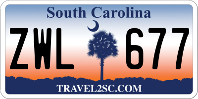 SC license plate ZWL677