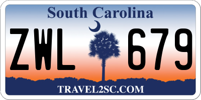 SC license plate ZWL679