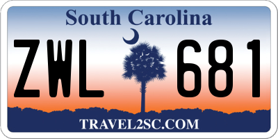 SC license plate ZWL681