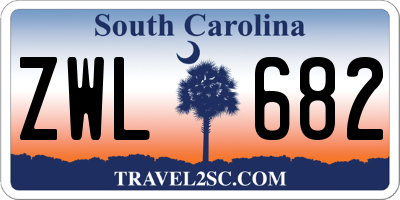 SC license plate ZWL682