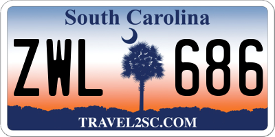 SC license plate ZWL686