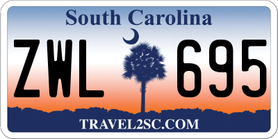 SC license plate ZWL695