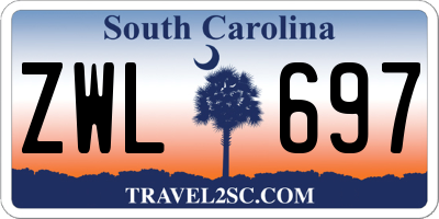 SC license plate ZWL697