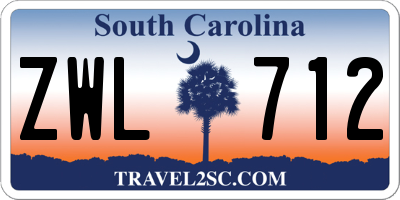 SC license plate ZWL712