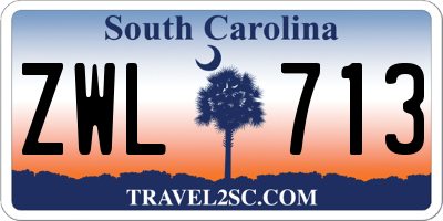 SC license plate ZWL713