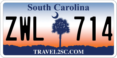 SC license plate ZWL714