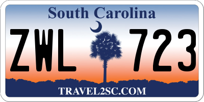 SC license plate ZWL723