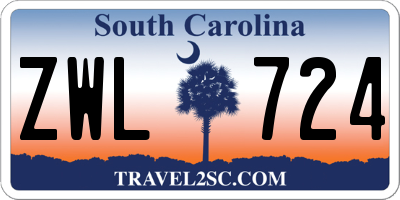 SC license plate ZWL724